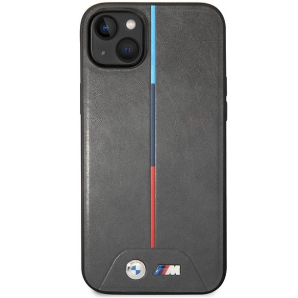 Etui BMW BMHMP14M22PVTA iPhone 14 Plus / 15 Plus 6,7" szürke steppelt trikolor MagSafe tok