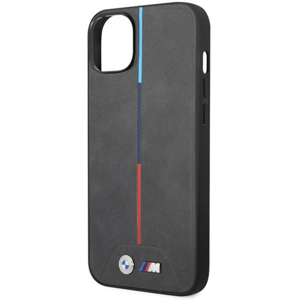 Etui BMW BMHMP14M22PVTA iPhone 14 Plus / 15 Plus 6,7" szürke steppelt trikolor MagSafe tok