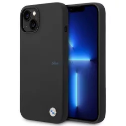   Etui BMW BMHCP14MSILBK iPhone 14 Plus 6,7" fekete szilikon fém logó tok