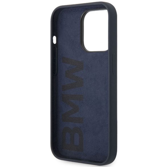 Etui BMW BMHCP14LSILNA iPhone 14 Pro 6,1" tengerészkék szilikon fém logó tok