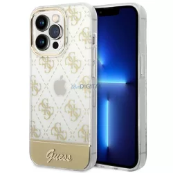   Guess GUHCP14XHG4MHG iPhone 14 Pro Max 6,7" arany 4G Pattern Script keménytok