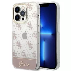   Guess GUHCP14LHG4MHP iPhone 14 Pro 6,1" rózsaszín 4G Pattern Script keménytok