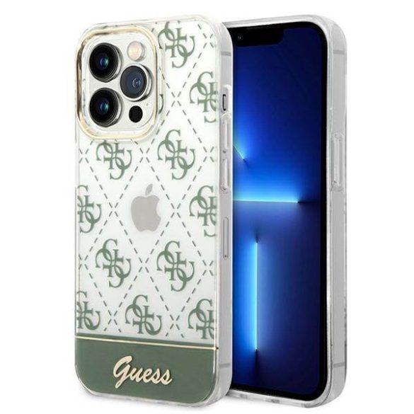 Guess GUHCP14XHG4MHA iPhone 14 Pro Max 6,7" keki 4G Pattern Script keménytok