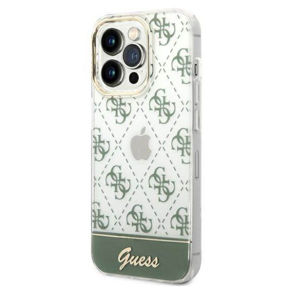 Guess GUHCP14XHG4MHA iPhone 14 Pro Max 6,7" keki 4G Pattern Script keménytok