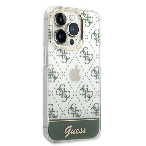 Guess GUHCP14XHG4MHA iPhone 14 Pro Max 6,7" keki 4G Pattern Script keménytok