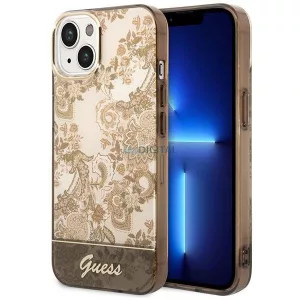 Guess GUHCP14MHGPLHC iPhone 14 Plus 6.7" okkersárga keménytok Porcelán kollekció