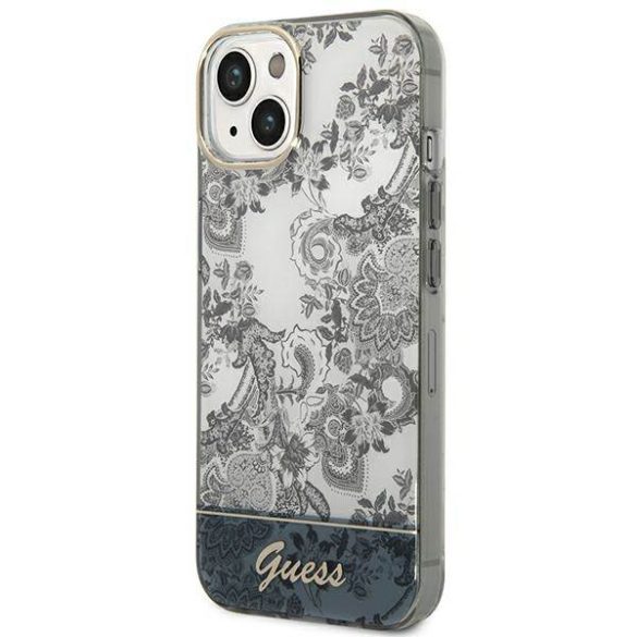 Guess GUHCP14SHGPLHG iPhone 14 6.1" szürke keménytok Porcelán kollekció