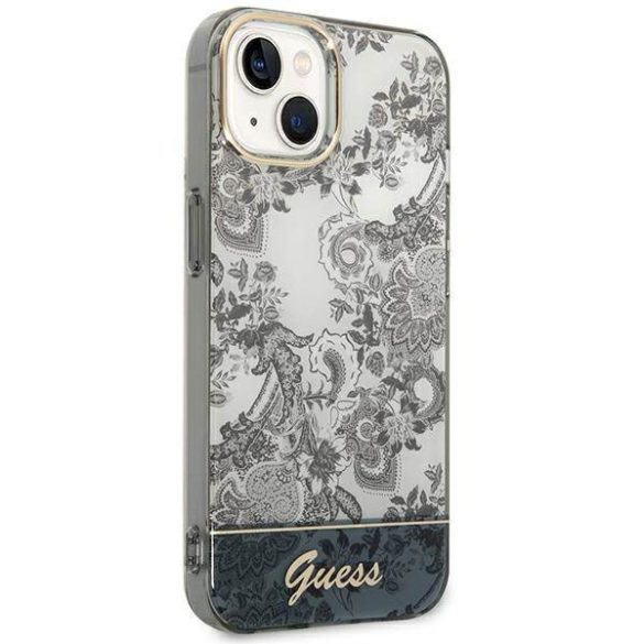 Guess GUHCP14SHGPLHG iPhone 14 6.1" szürke keménytok Porcelán kollekció