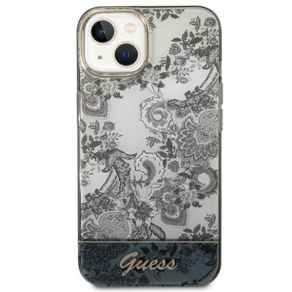 Guess GUHCP14MHGPLHG iPhone 14 Plus / 15 Plus 6.7" szürke keménytok Porcelán kollekció