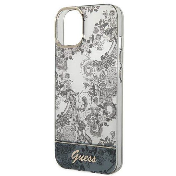 Guess GUHCP14MHGPLHG iPhone 14 Plus / 15 Plus 6.7" szürke keménytok Porcelán kollekció