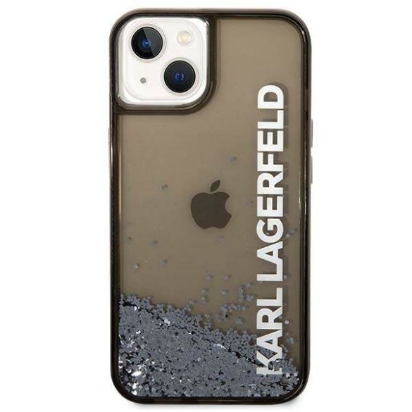 Karl Lagerfeld KLHCP14MLCKVK iPhone 14 Plus / 15 Plus 6,7" fekete keménytok folyékony Glitter