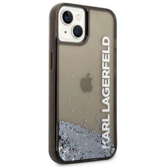 Karl Lagerfeld KLHCP14MLCKVK iPhone 14 Plus / 15 Plus 6,7" fekete keménytok folyékony Glitter