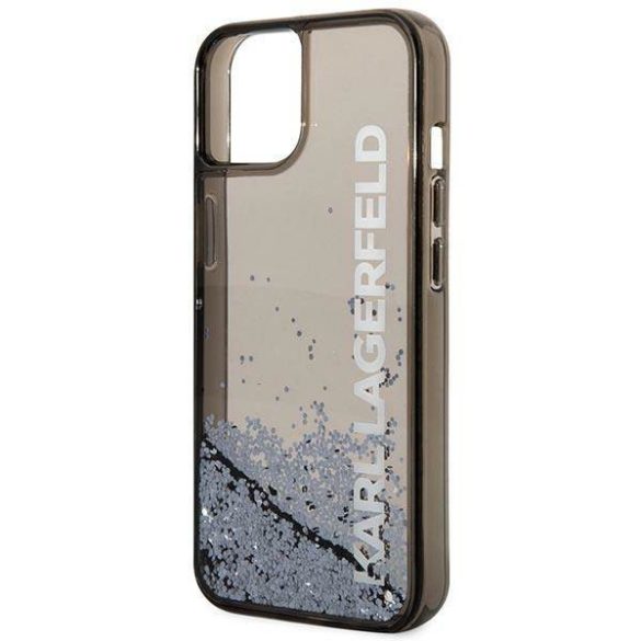 Karl Lagerfeld KLHCP14MLCKVK iPhone 14 Plus / 15 Plus 6,7" fekete keménytok folyékony Glitter