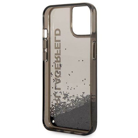 Karl Lagerfeld KLHCP14MLCKVK iPhone 14 Plus / 15 Plus 6,7" fekete keménytok folyékony Glitter