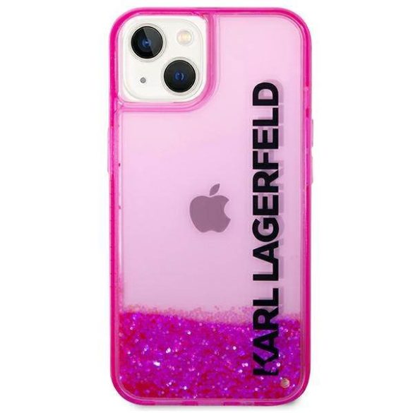 Karl Lagerfeld KLHCP14MLCKVF iPhone 14 Plus / 15 Plus 6,7" rózsaszín keménytok folyékony Glitter