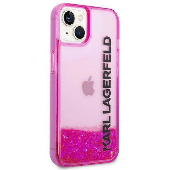 Karl Lagerfeld KLHCP14MLCKVF iPhone 14 Plus / 15 Plus 6,7" rózsaszín keménytok folyékony Glitter