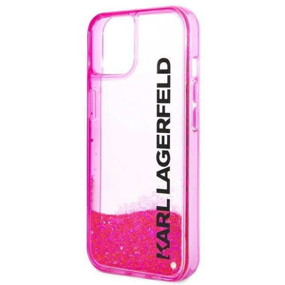 Karl Lagerfeld KLHCP14MLCKVF iPhone 14 Plus / 15 Plus 6,7" rózsaszín keménytok folyékony Glitter