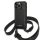 Karl Lagerfeld KLHCP14LSTMMK iPhone 14 Pro 6,1" keménytok fekete Monogram Plaque Logo szíjjal
