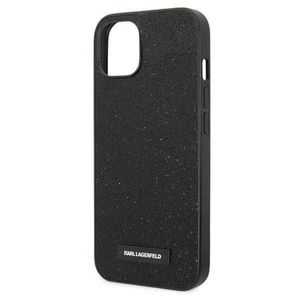 Karl Lagerfeld KLHCP14MG2ELK iPhone 14 Plus / 15 Plus 6,7" keménytok fekete csillogó plakett Logo