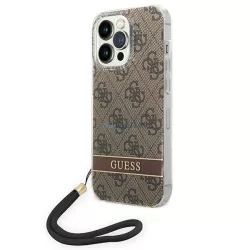   Guess GUOHCP14XH4STW iPhone 14 Pro Max 6,7" barna 4G Print Strap keménytok