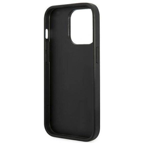 Guess GUHCP14LG4GFGR iPhone 14 Pro 6,1" szürke 4G fém arany logós keménytok