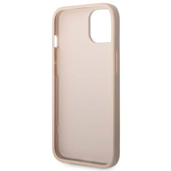 Guess GUHCP14SG4GFPI iPhone 14 / 15 / 13 6.1" rózsaszín keménytok 4G fém arany logó