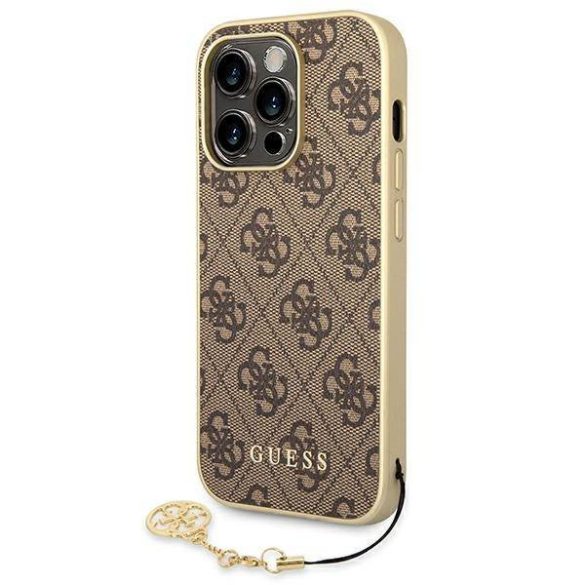 Guess GUHCP14LGF4GBR iPhone 14 Pro 6,1" barna 4G Charms Collection keménytok