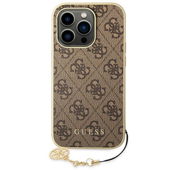 Guess GUHCP14LGF4GBR iPhone 14 Pro 6,1" barna 4G Charms Collection keménytok