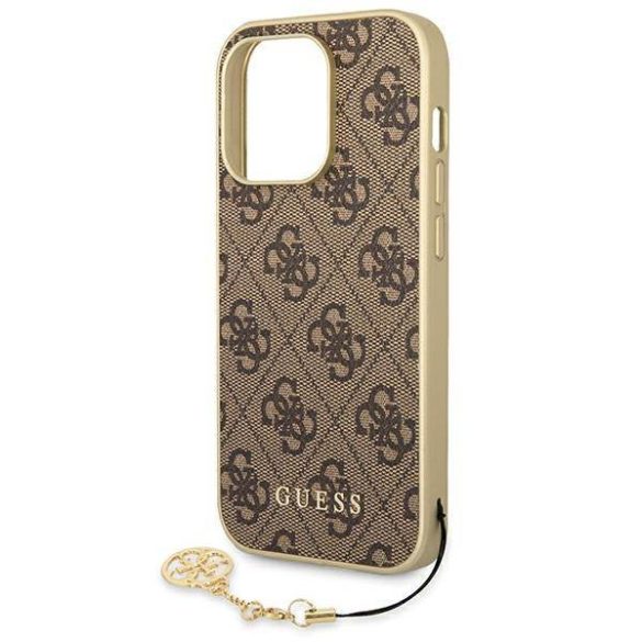 Guess GUHCP14LGF4GBR iPhone 14 Pro 6,1" barna 4G Charms Collection keménytok