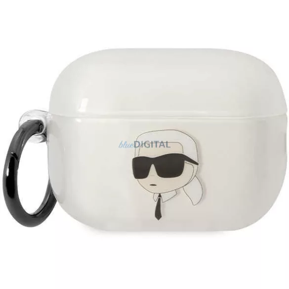 Karl Lagerfeld KLAP2HNIKTCT Airpods Pro 2 (2022/2023) átlátszó ikonikus Karl Lagerfeld tok Karl Lagerfeld