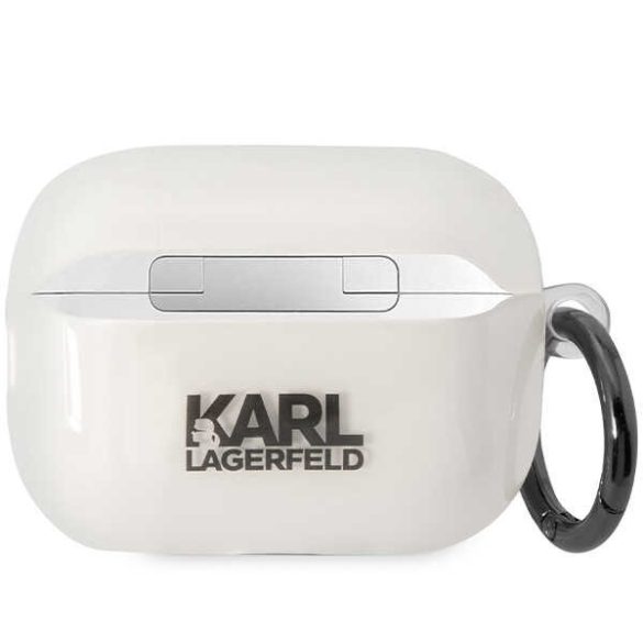 Karl Lagerfeld KLAP2HNIKTCT Airpods Pro 2 (2022/2023) átlátszó ikonikus Karl Lagerfeld tok Karl Lagerfeld