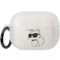   Karl Lagerfeld KLAP2HNCHTCT Airpods Pro 2 (2022/2023) átlátszó ikonikus Choupette tok