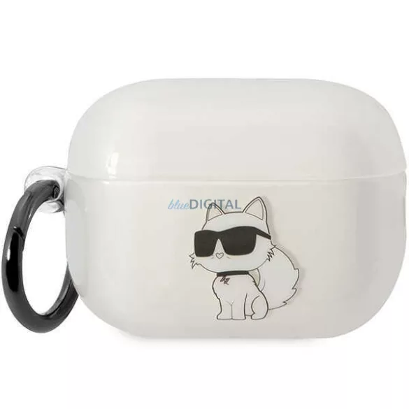 Karl Lagerfeld KLAP2HNCHTCT Airpods Pro 2 (2022/2023) átlátszó ikonikus Choupette tok
