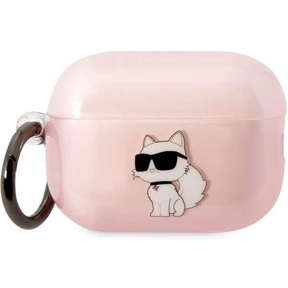 Karl Lagerfeld KLAP2HNCHTCP Airpods Pro 2 (2022/2023) tok rózsaszín ikonikus Choupette ikonikus Choupette