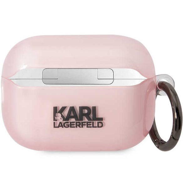Karl Lagerfeld KLAP2HNCHTCP Airpods Pro 2 (2022/2023) tok rózsaszín ikonikus Choupette ikonikus Choupette
