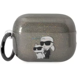   Karl Lagerfeld KLAP2HNKCTGK Airpods Pro 2 (2022/2023) tok fekete csillogó Karl&Choupette