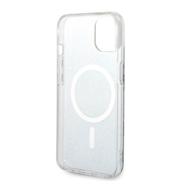 Guess GUBPP14SH4EACSB tok+ töltő iPhone 14 / 15 / 13 6,1" kék keménytok 4G Print MagSafe