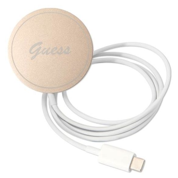 Guess tok+ töltő iPhone 12/12 Pro rózsaszín 4G Print MagSafe keménytok 