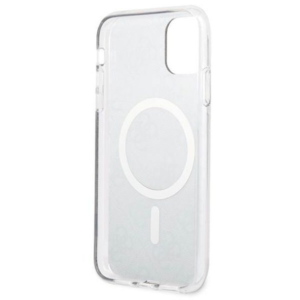 Guess tok+töltő iPhone 11 6,1" barna 4G Print MagSafe keménytok