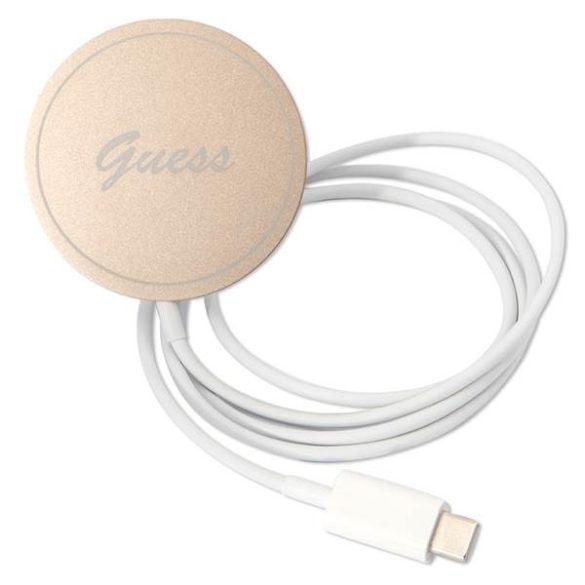 Guess tok+töltő iPhone 11 6,1" barna 4G Print MagSafe keménytok