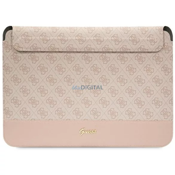 Guess Sleeve GUCS14PS4SGP 14" rózsaszín 4G csíkos fém logó