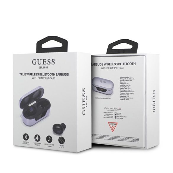 Guess fülhallgató Bluetooth GUTWST31EU TWS + dokkoló állomás lila