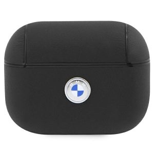 BMW BMAP2SSLBK AirPods Pro 2 tok fekete Geniune Leather Ezüst logó