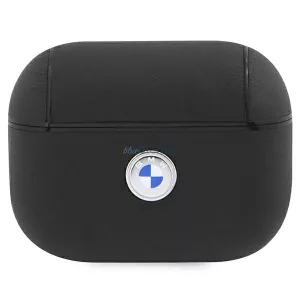 BMW BMAP2SSLBK AirPods Pro 2 tok fekete Geniune Leather Ezüst logó