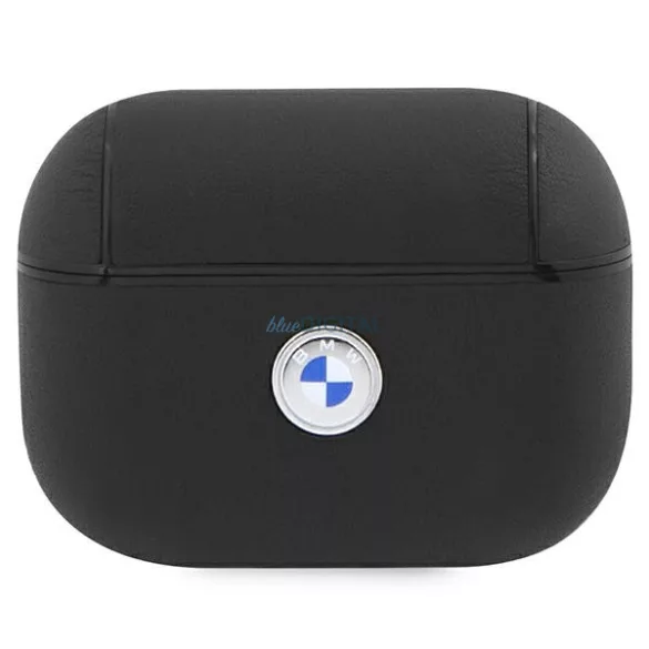 BMW BMAP2SSLBK AirPods Pro 2 tok fekete Geniune Leather Ezüst logó