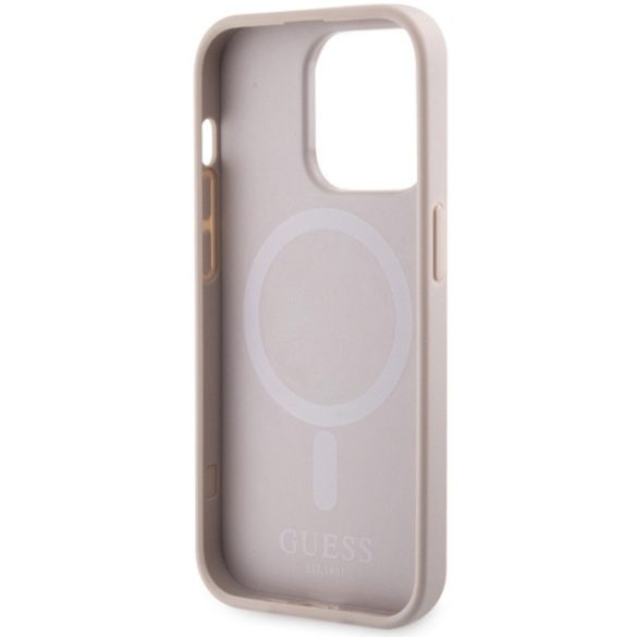 Guess GUHMP14XHGCFSEP iPhone 14 Pro Max 6,7" rózsaszín keménytok  GCube Stripes MagSafe