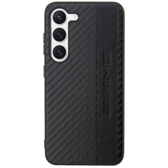 AMG AMHCS23SBLSCA Samsung Galaxy S23 S911 Samsung Galaxy S23 S911 fekete keménytok Carbon Stripe&Embossed