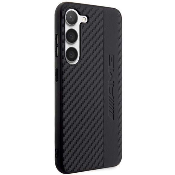 AMG AMHCS23SBLSCA Samsung Galaxy S23 S911 Samsung Galaxy S23 S911 fekete keménytok Carbon Stripe&Embossed