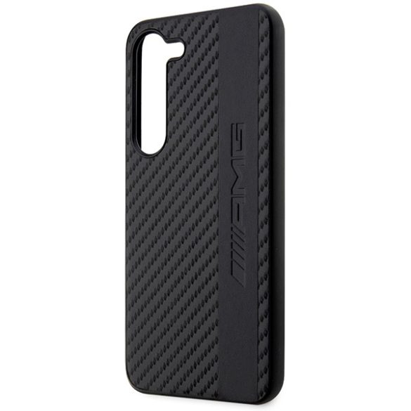 AMG AMHCS23MBLSCA Samsung Galaxy S23+ S916 fekete keménytok Carbon Stripe&Embossed