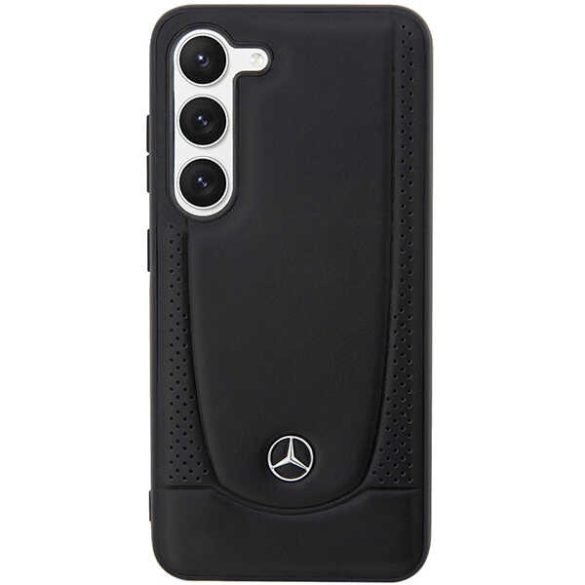 Mercedes MEHCS23MARMBK Samsung Galaxy S23+ S916 fekete bőr keménytok bőr Urban